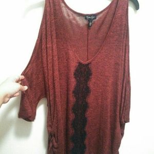 Jessica Simpson Cold Shoulder Sweater (2X)